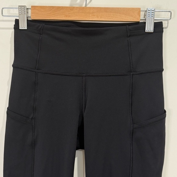 Lululemon Fast & Free Crop II Leggings Nulux 19" High Waisted Pockets Black 4 - Picture 8 of 14